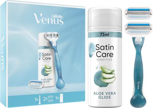 GILLETTE Venus Smooth Classic + hlavice 2 ks + cestovní gel 75ml kazeta