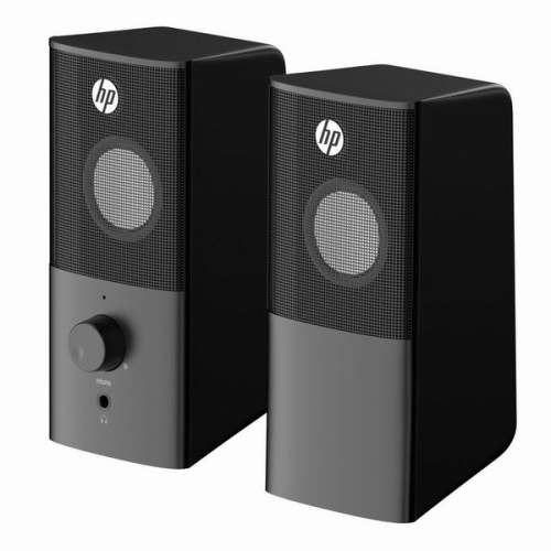 HP reproduktory DHS-2101, 2.0, 12W, černý, regulace hlasitosti, stolní, 3,5 mm jack (USB)