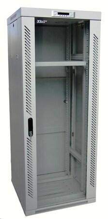 LEXI-Net 19" stojanový rozvaděč 32U, šířka 600mm, hloubka 600mm, nosnost 600 kg, skleněné dveře, složený, šedý