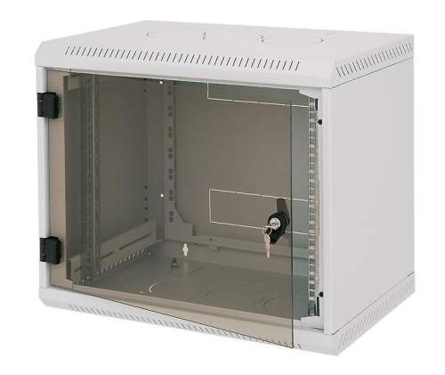 Triton 19' rozvaděč jednodílný 18U/500mm vylamovací otvor pro ventilátor RAL7035, šedý, RBA-18-AS5-CAX-A6
