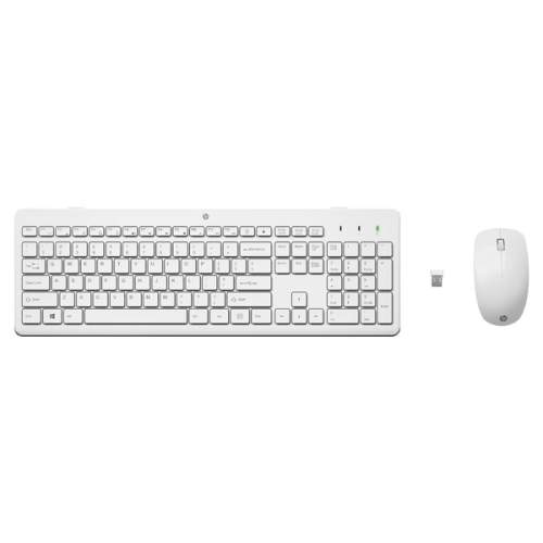 HP 230 Sada klávesnice s bezdrátovou optickou myší CZ/SK klasická bezdrátová bílá