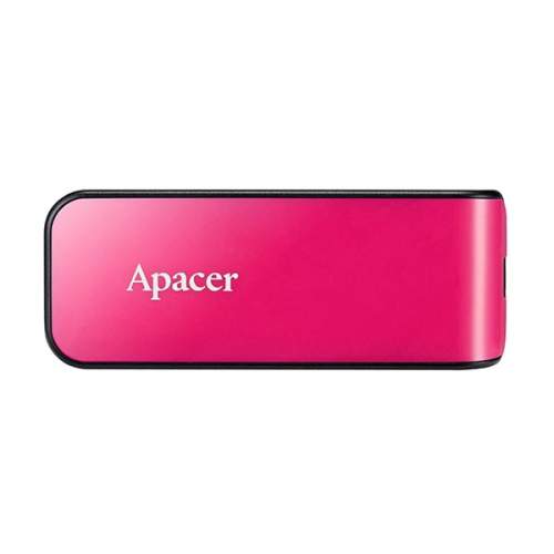 Apacer USB flash disk, USB 2.0, 64GB, AH334, růžový, AP64GAH334P-1, USB A, s výsuvným konektorem