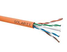 Solarix Instalační kabel CAT6 UTP LSOH LSOHFR B2ca s1a d1 a1 500m/cívka oranžový (26000033)