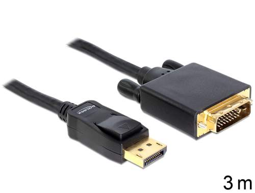 Delock kabel DisplayPort (samec) na DVI 24+1 (samec), 3m (82592)