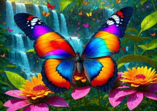 ENJOY Puzzle Motýl v lese 1000 dílků