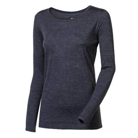PROGRESS ORIGINAL LS MERINO women's T-shirt XXL šedý melír