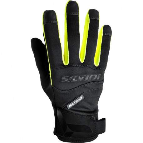 Silvini Softshellové rukavice Fusaro Black-Neon 3XL