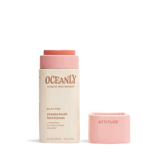 ATTITUDE Oceanly Tuhá krémová tvářenka Pink 8,5 g