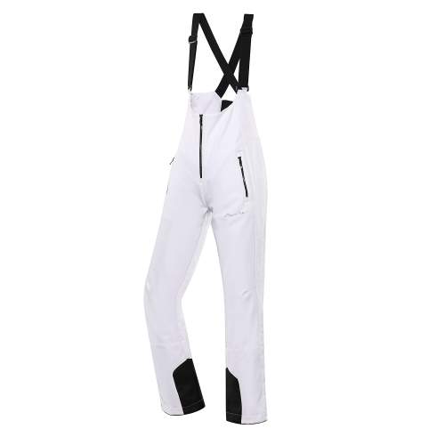 ALPINE PRO GERANA Kalhoty dámské dlouhé softshellové bílé XL