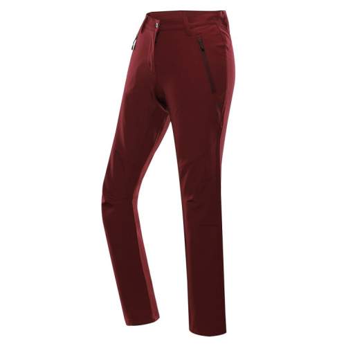 ALPINE PRO NUTTA Kalhoty dámské dlouhé softshellové červené 40