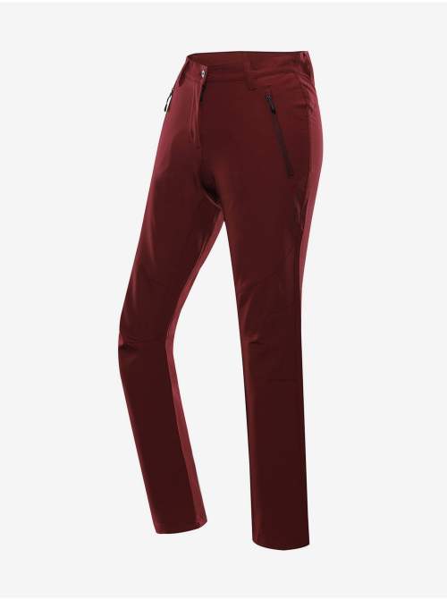 ALPINE PRO SPANA Kalhoty dámské dlouhé softshellové červené 36