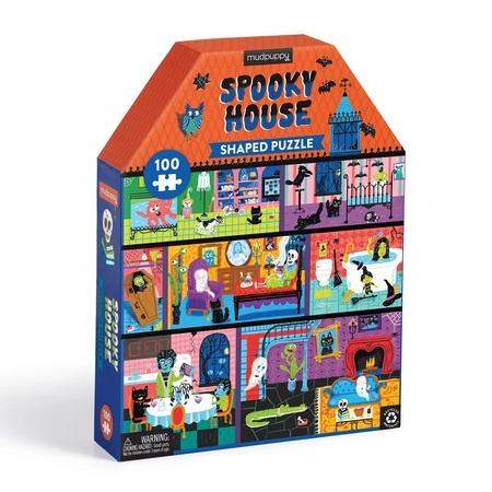 Mudpuppy Strašidelný dům puzzle ve tvaru domu 100 dílků