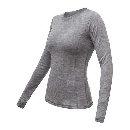 SENSOR MERINO BOLD dámské triko dlouhý rukáv cool gray S
