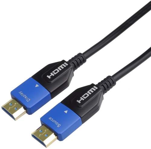 PremiumCord Ultra High Speed HDMI 2.1 optický AOC fiber kabel 8K@60Hz, zlacené konektory 15 m
