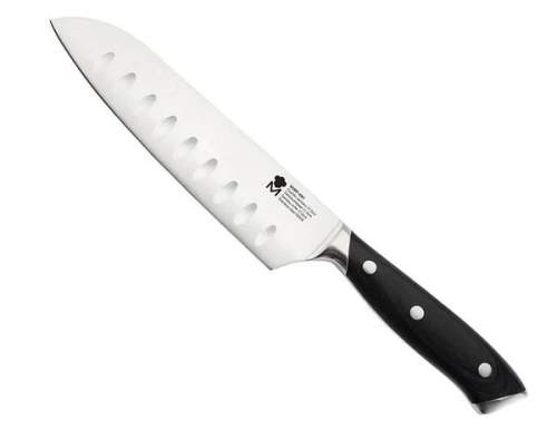 Bergner Nerezový nůž Santoku Master 17,5 cm černá