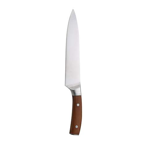 Bergner Šéfkuchařský nůž z nerezové oceli a bukového dřeva 20 cm stříbrná/hnědá
