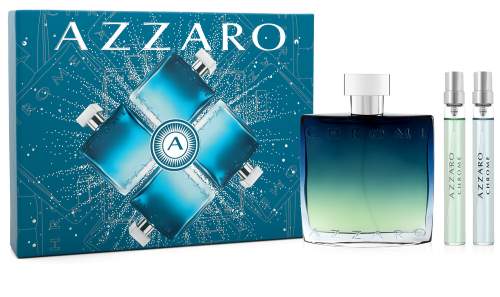 Azzaro Chrome pánská dárková sada parfémovaná voda 100 ml + parfémovaná voda 10 ml + toaletní voda 10 ml pro muže