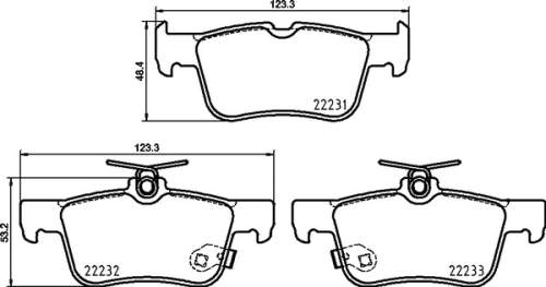 Sada brzdových destiček, kotoučová brzda BREMBO P 24 217