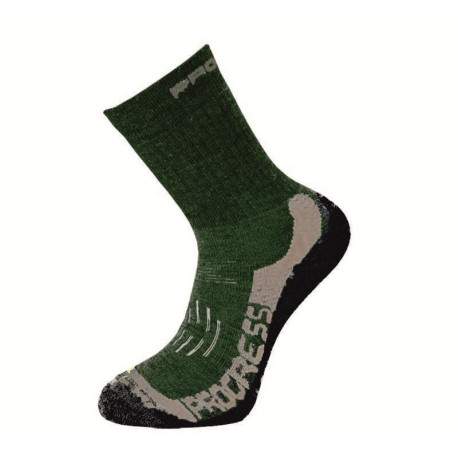 Progress X-TREME zimní turistické ponožky s Merinem 9-12 khaki/šedá