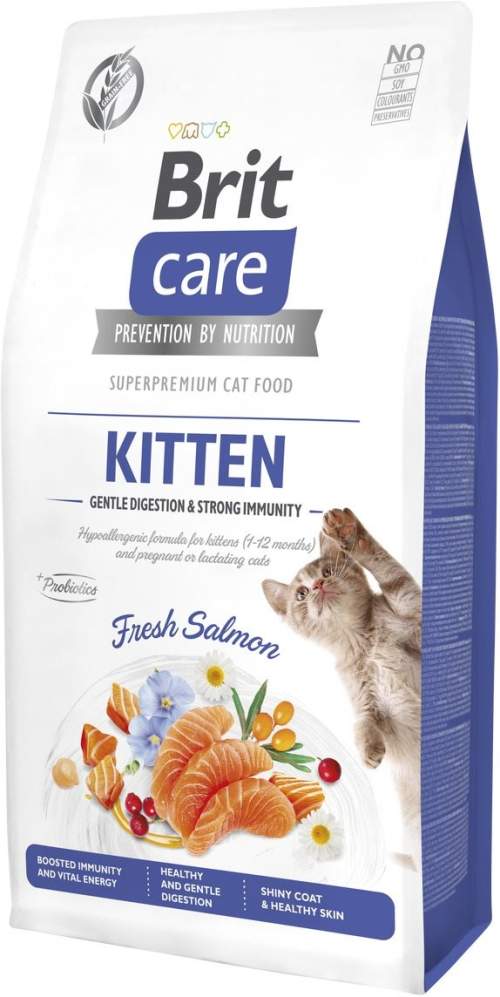 Brit Care Cat Grain-Free Kitten Gentle Digestion & Strong Immunity Salmon 7 kg