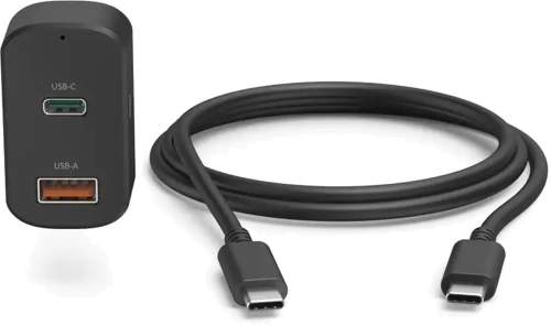 Hama autonabíječka USB-A/USB-C 65 W PD černá + kabel USB-C 1,5 m (200018)