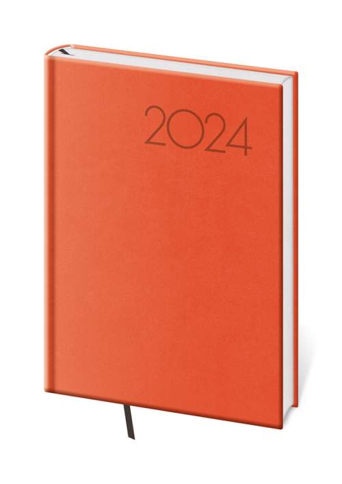 Helma Diář týdenní A5 - Print Pop - oranžový 2024