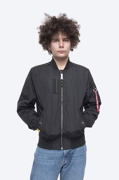 Alpha Industries Bomber bunda MA-1 Parachute 116104 03 černá barva, přechodná