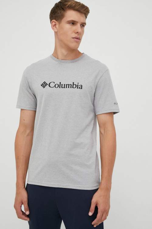 Columbia Tričko šedá barva, s potiskem, 1680053-014