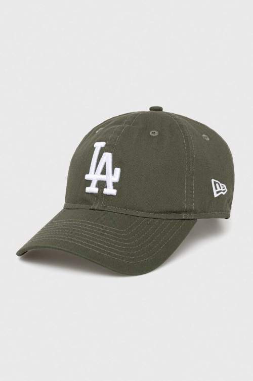 New Era Bavlněná baseballová čepice zelená s aplikací LOS ANGELES DODGERS