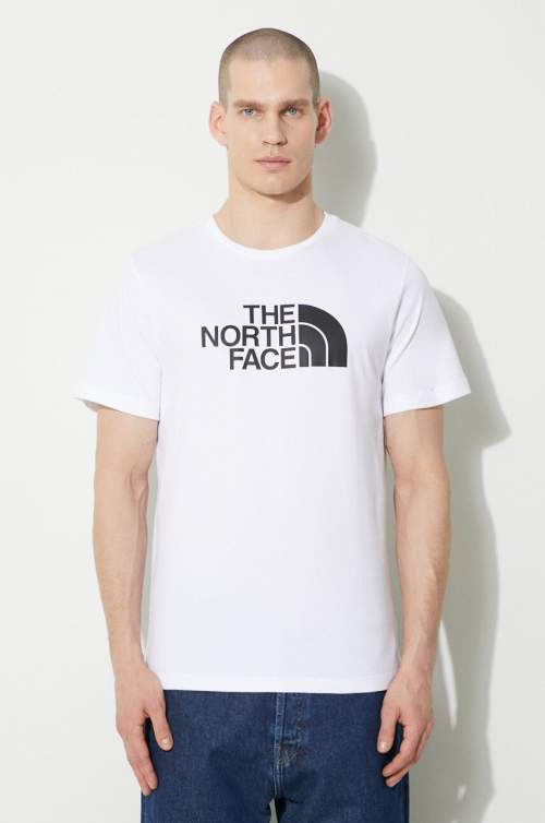 The North Face Bavlněné tričko M S/S Easy Tee bílá barva, s potiskem, NF0A87N5FN41