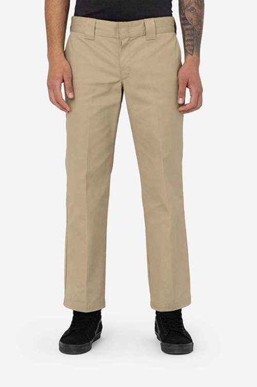 Dickies Kalhoty Work Pant Rec pánské, béžová barva, jednoduché, DK0A4XK9KHK-brown