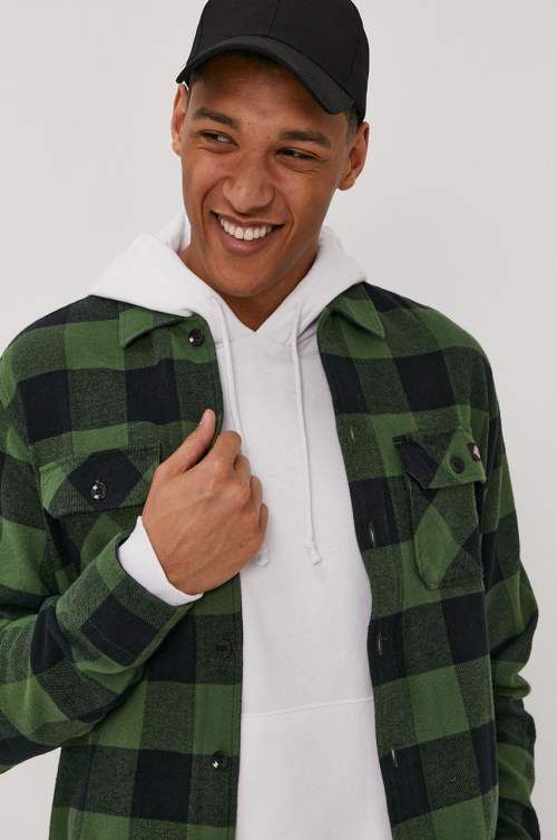 Dickies Dickies Košile pánská, zelená barva, regular, s klasickým límcem, DK0A4XDZPG0-PINEGREEN