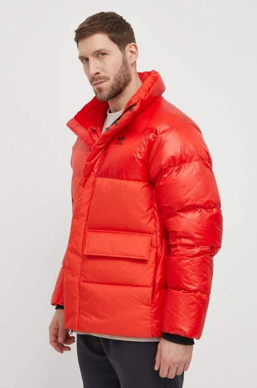 adidas Péřová bunda Originals pánská, červená barva, zimní, IR7132