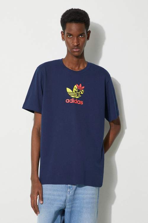 Adidas Originals tmavomodrá barva, s potiskem, IS0233