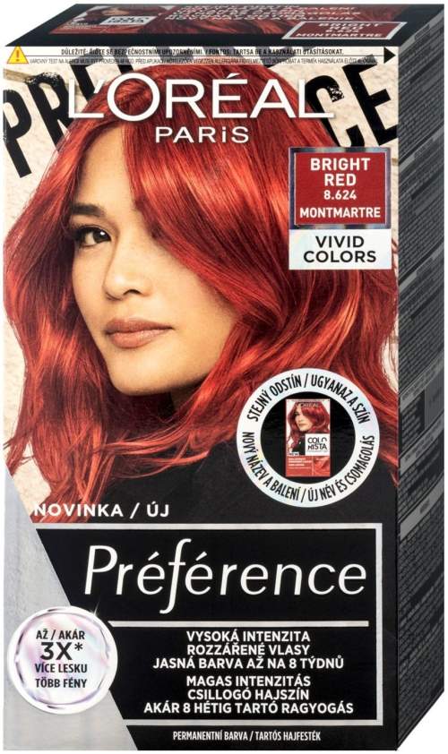 L’Oréal Paris Préférence Vivids barva na vlasy odstín 8.624 bright red 1 ks