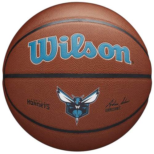 Wilson NBA Team Alliance Basketball Charlotte Hornets Size 7 - Unisex - Míč Wilson - Hnědé - WTB3100XBCHA - Velikost: 7