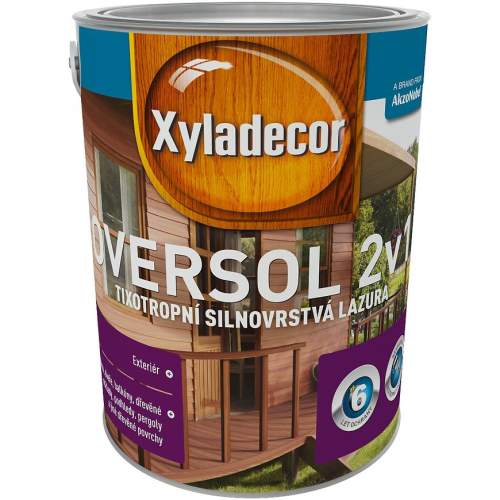 XYLADECOR Oversol 2v1 tixotropní silnovrstvá lazura na dřevo 5 l Sipo