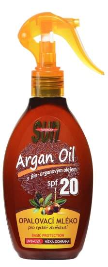 Sun Vital Sun Vivaco Opalovací olej s arganovým olejem SPF20 rozprašovací 200 ml