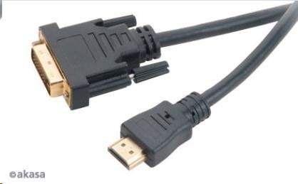 AKASA DVI-D na HDMI kabel 2 m