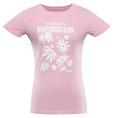 ALPINE PRO Dámské bavlnené triko NORDA roseate spoonbill varianta pc XS, Růžová