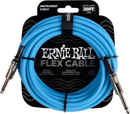 Ernie Ball Flex Instrument Cable Straight/Straight Modrá 6 m Rovný - Rovný