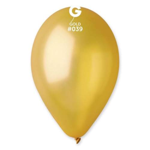 Balonky metalické 100 ks zlaté - průměr 26 cm SMART