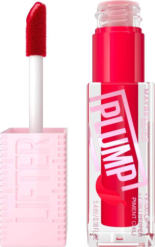 Maybelline Lifter Plump objemový lesk na rty s extraktem z chilli papriček 5.4 ml odstín růžová