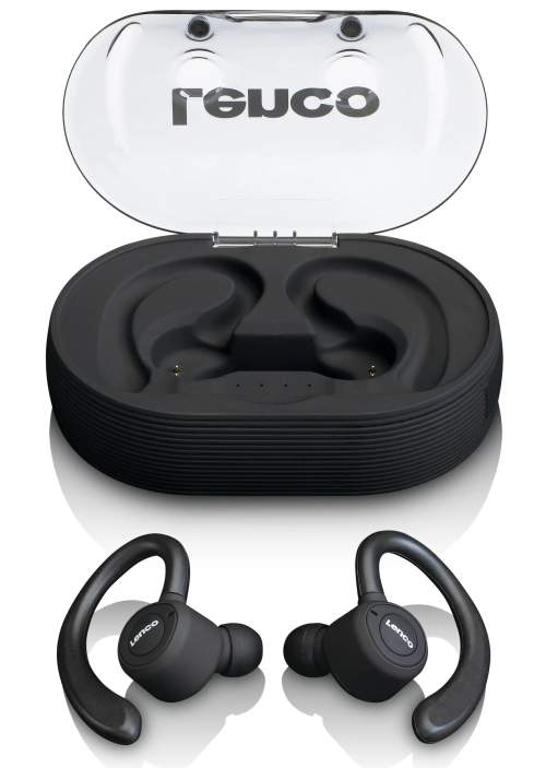 Bezdrátová sluchátka Lenco EPB-460BK / Bluetooth 5.0 / černá / ZÁNOVNÍ