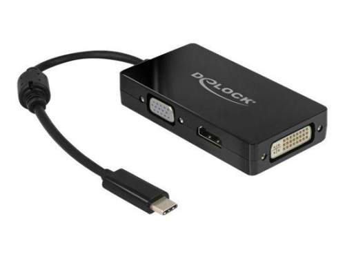 DELOCK 63925 Delock Adapter USB-C > VGA / HDMI / DVI Female, Black