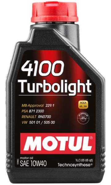 Motorový olej 10W-40 MOTUL 4100 Turbolight 1L