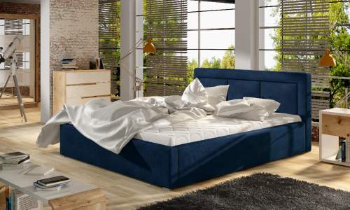 Postel Belluno - dřevěný rám postele Rozměr: 200x200 cm, látka: Kronos 9