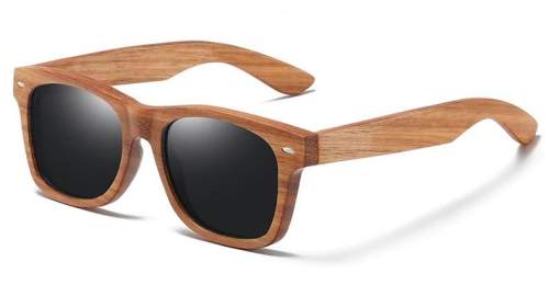 Blingstar Dřevěné brýle sluneční Tyrese Zebra Wood - Black
