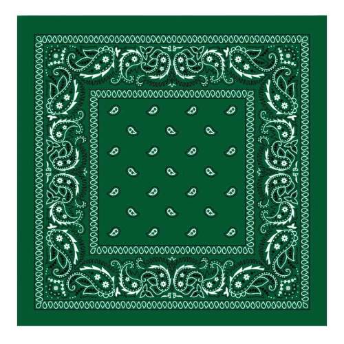 Blingstar Bandana šátek Green Smaragd zelená 55 cm - B793