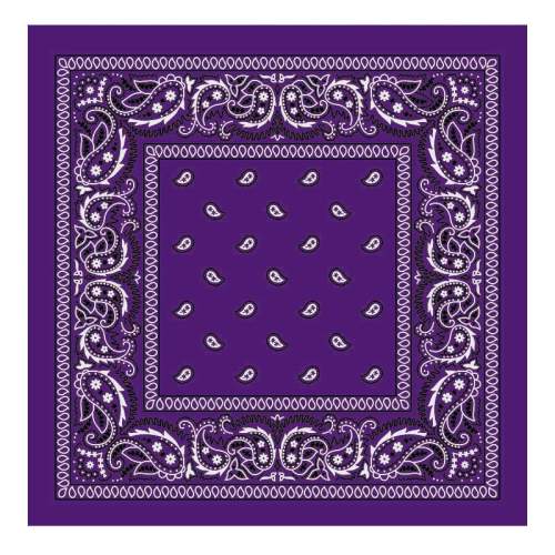 Blingstar Bandana šátek - Purple - 55 x 55 cm Fialová - B166